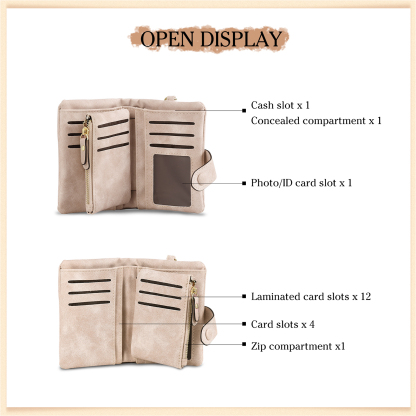 Personalised Women Wallet Custom 1–6 Names & Pattern Leather Wallet Pink Gift for Her "This Awesome Grandma Nan Belongs To"-Jessemade AU