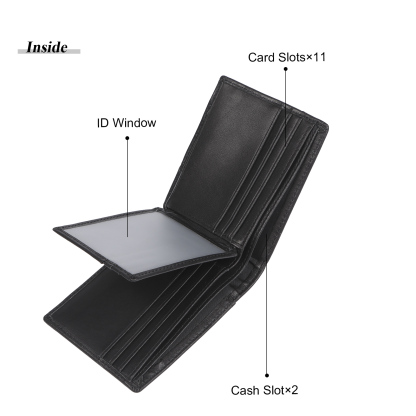 Personalised Leather Wallet Custom Name and Letter Gift for Him