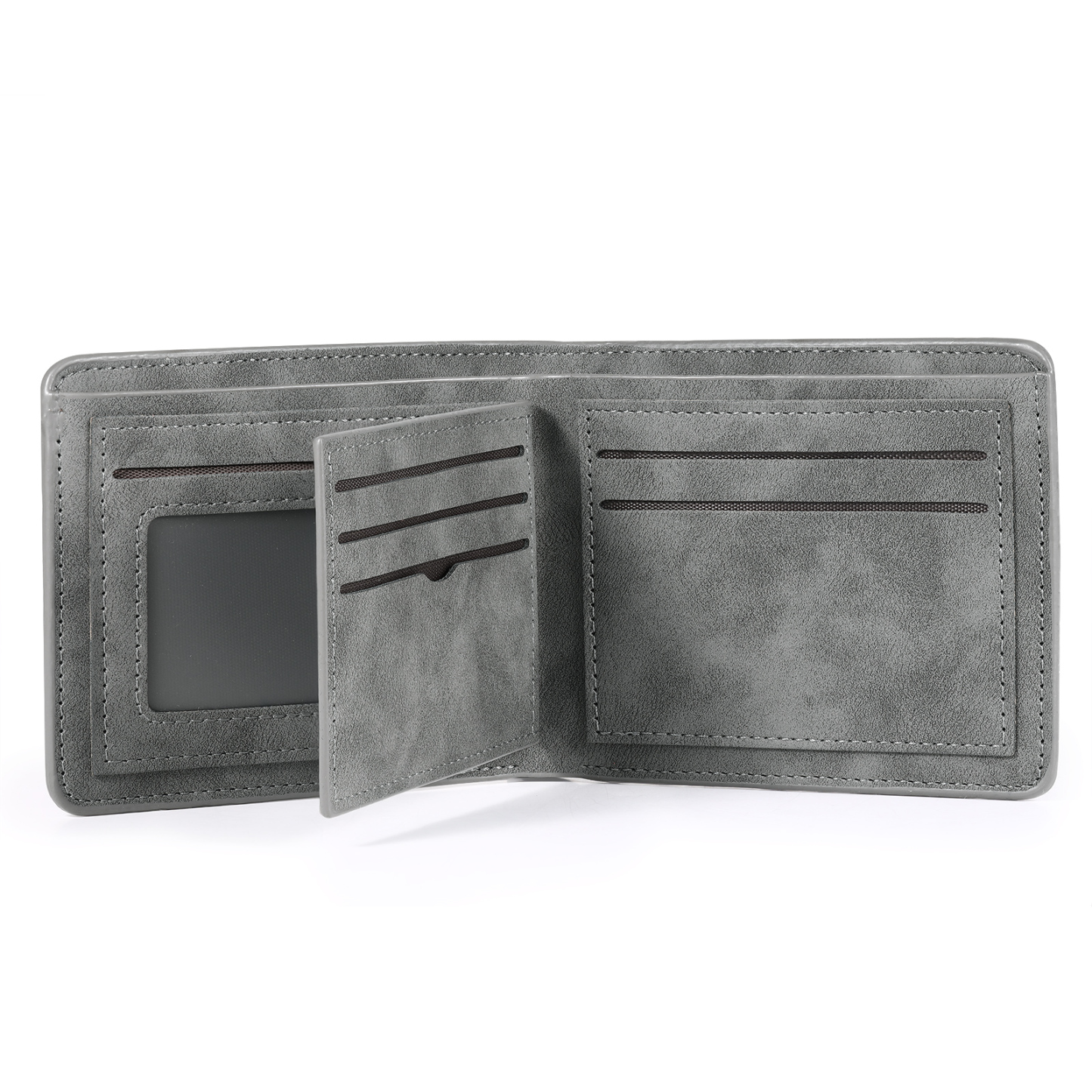 Personalised Men Leather Wallet Custom with Photo Name Letter Folding Wallet Gift for Him-Jessemade AU