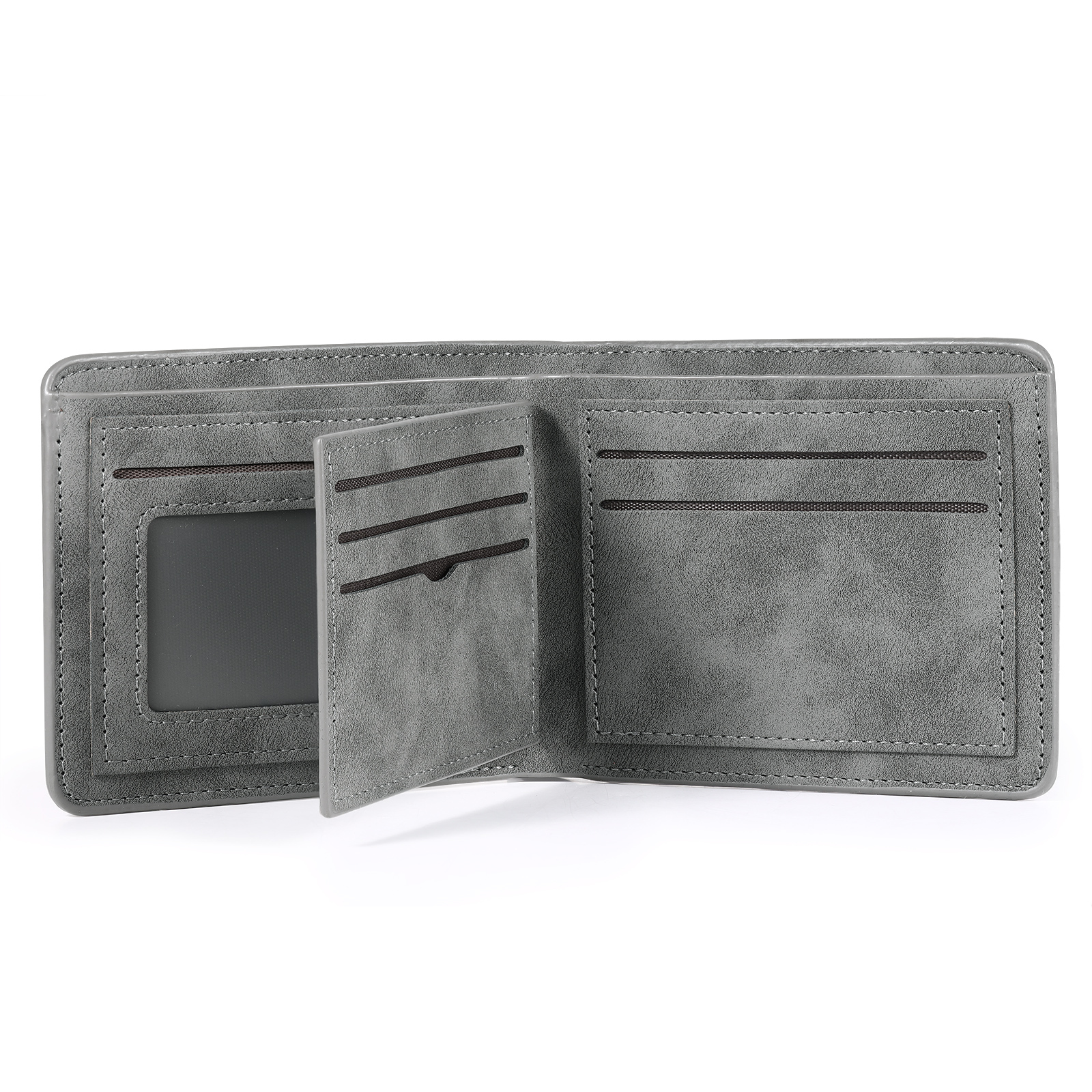 Personalised Men Leather Wallet Custom with Photo Name Letter Folding Wallet Gift for Him-Jessemade AU