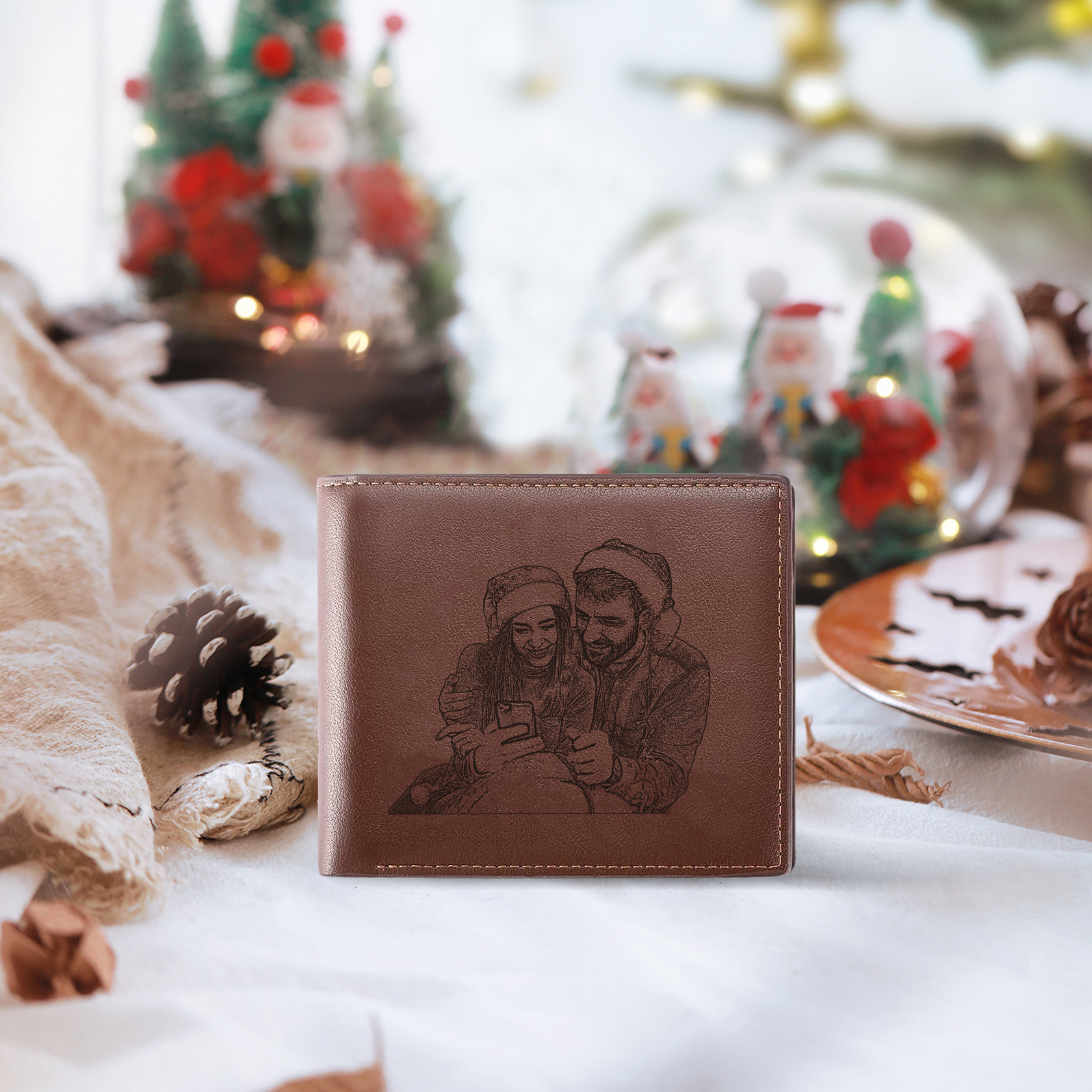 Personalised Wallet with Custom Photo Letter & Name Meaningful Gift for Him