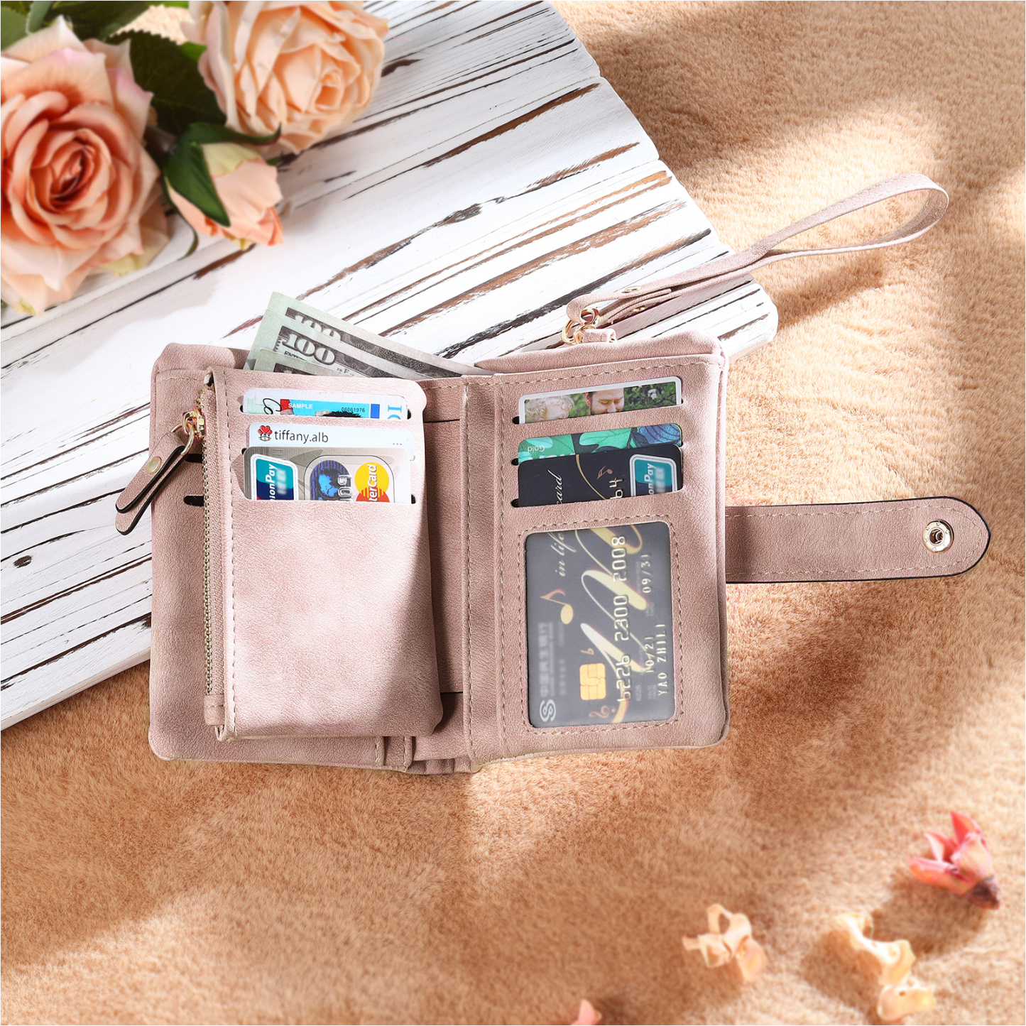 For Mum-Personalised Women Wallet Purse Leather Custom With 3 Names and Kid/Pet  –“This Great Mum Is Loved By" | Mothers' Day Presents | Jessemade