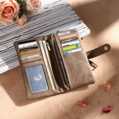 Personalised Women's Wallet with Birth Floral Initial & Name Gift for Her | Jessemade