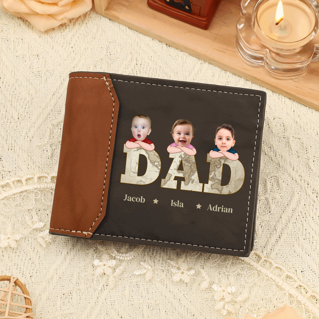 Personalised Photo Wallet for Dad – Custom Name & Photo Gift | Jessemade