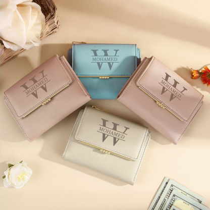 Personalised Women Wallet Custom Photo Name Letter Gift for Her Valentines day