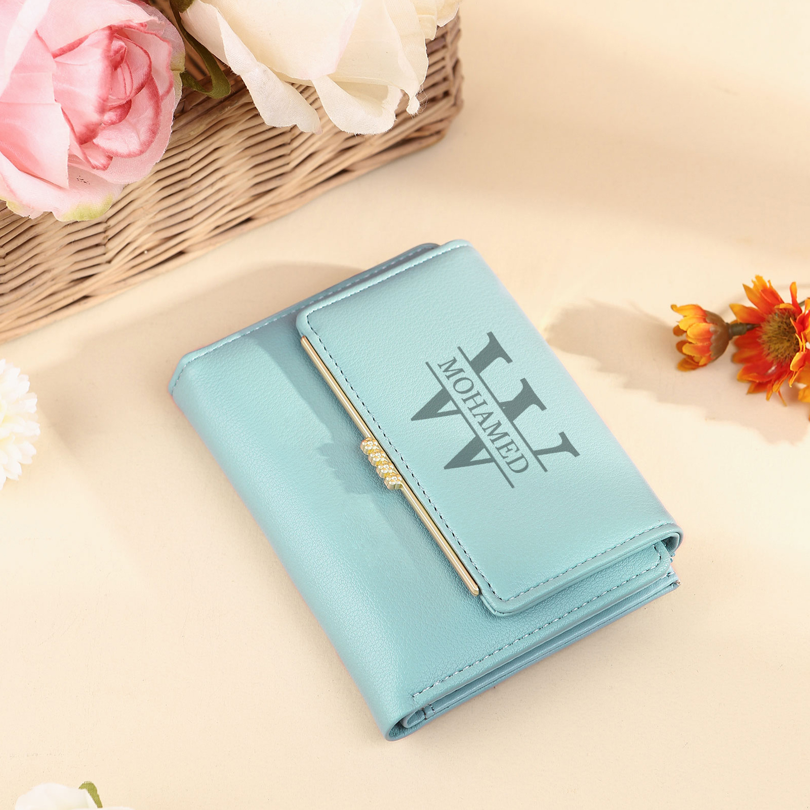 Personalised Women Wallet Custom Photo Name Letter Gift for Her Valentines day