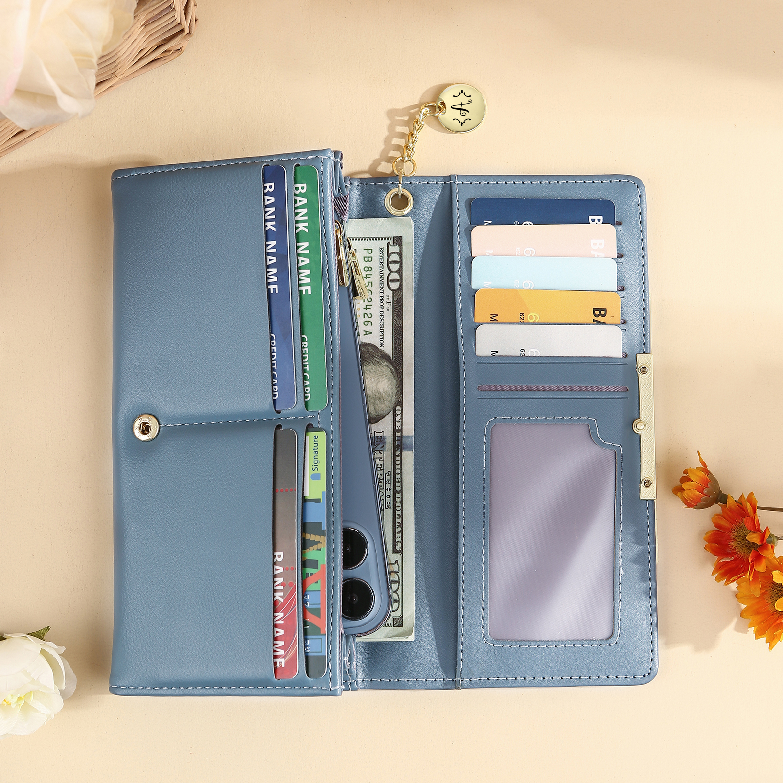 Personalised PU Leather Wallet Pinky Promise Women's Purse Custom 1 Photo 2 Names 1 Letter 1 Date Womens Purse Gift for Her