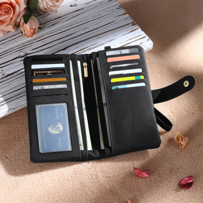 Personalised Women's Wallet with Birth Floral Initial & Name Gift for Her | Jessemade