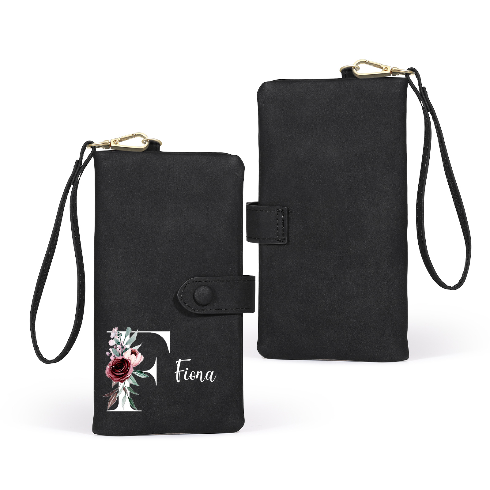 Personalised Women's Wallet with Birth Floral Initial & Name Gift for Her | Jessemade