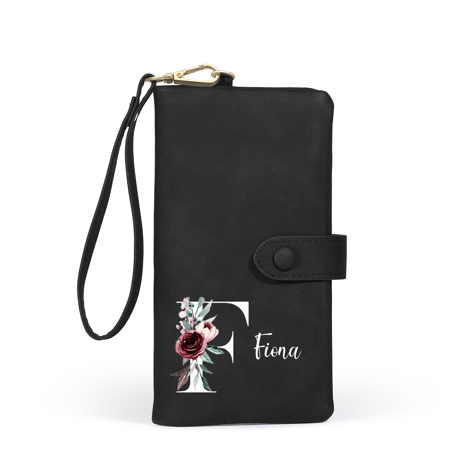Personalised Women's Wallet with Birth Floral Initial & Name Gift for Her | Jessemade