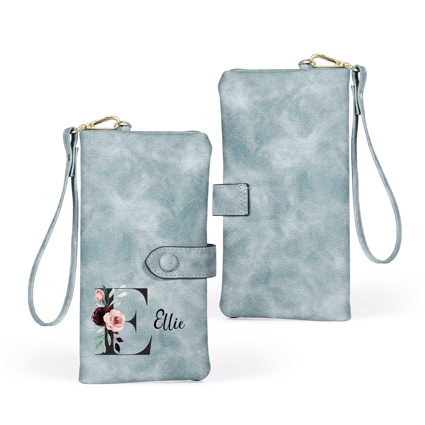 Personalised Women's Wallet with Birth Floral Initial & Name Gift for Her | Jessemade