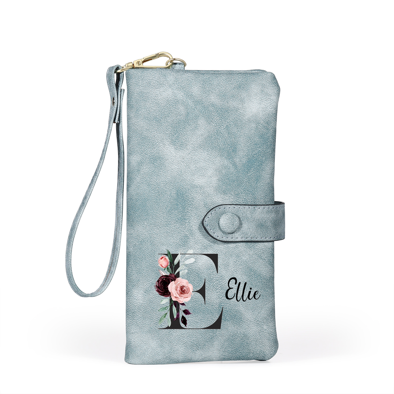 Personalised Women's Wallet with Birth Floral Initial & Name Gift for Her | Jessemade
