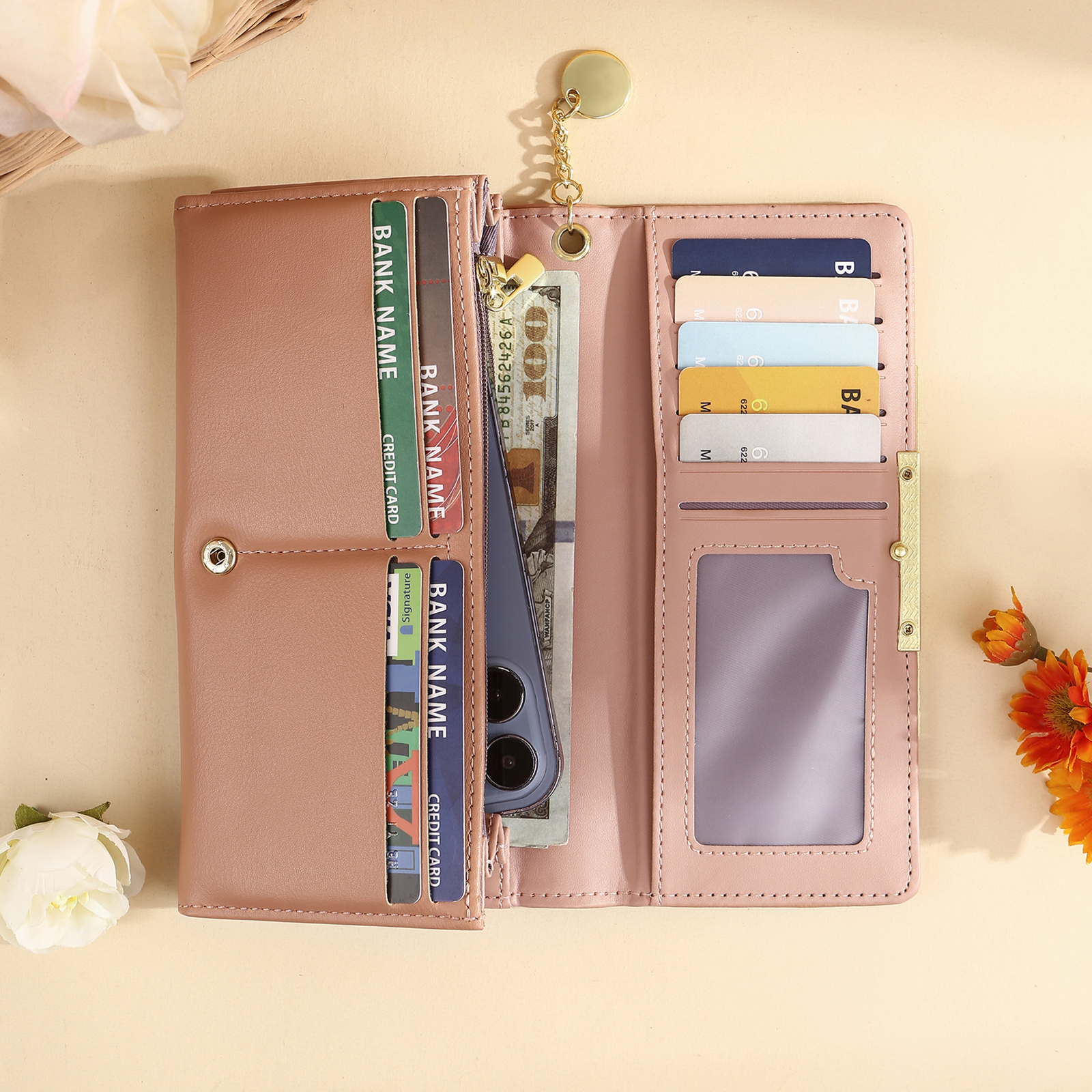 Personalised Women Wallet Purse Leather Custom With 2 Kids/Pets And 2 Names –“This Great Mum Is Loved By"- Mothers' Day Presents For Mum | Jessemade
