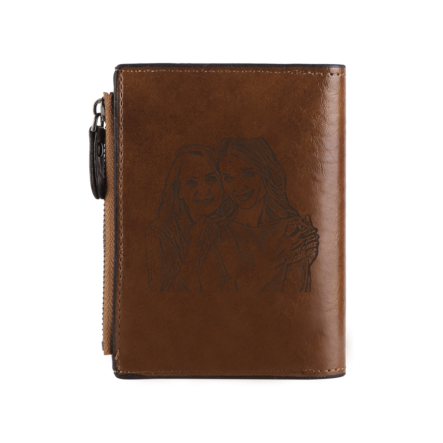 Personalised PU Leather Wallet with Photo & Name Engraving for Women | Jessemade