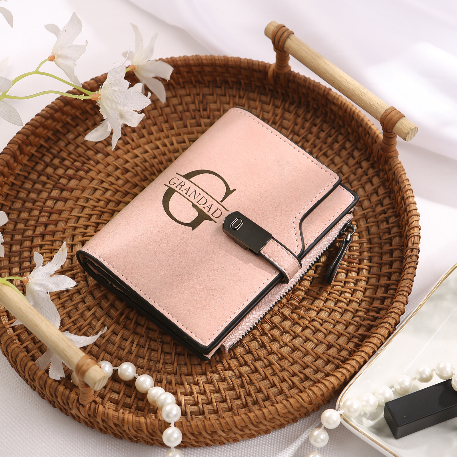 Personalised PU Leather Wallet with Photo & Name Engraving for Women | Jessemade