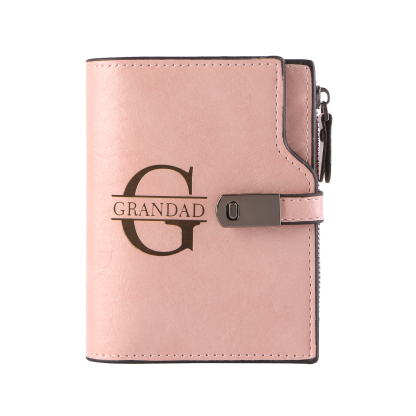 Personalised PU Leather Wallet with Photo & Name Engraving for Women | Jessemade