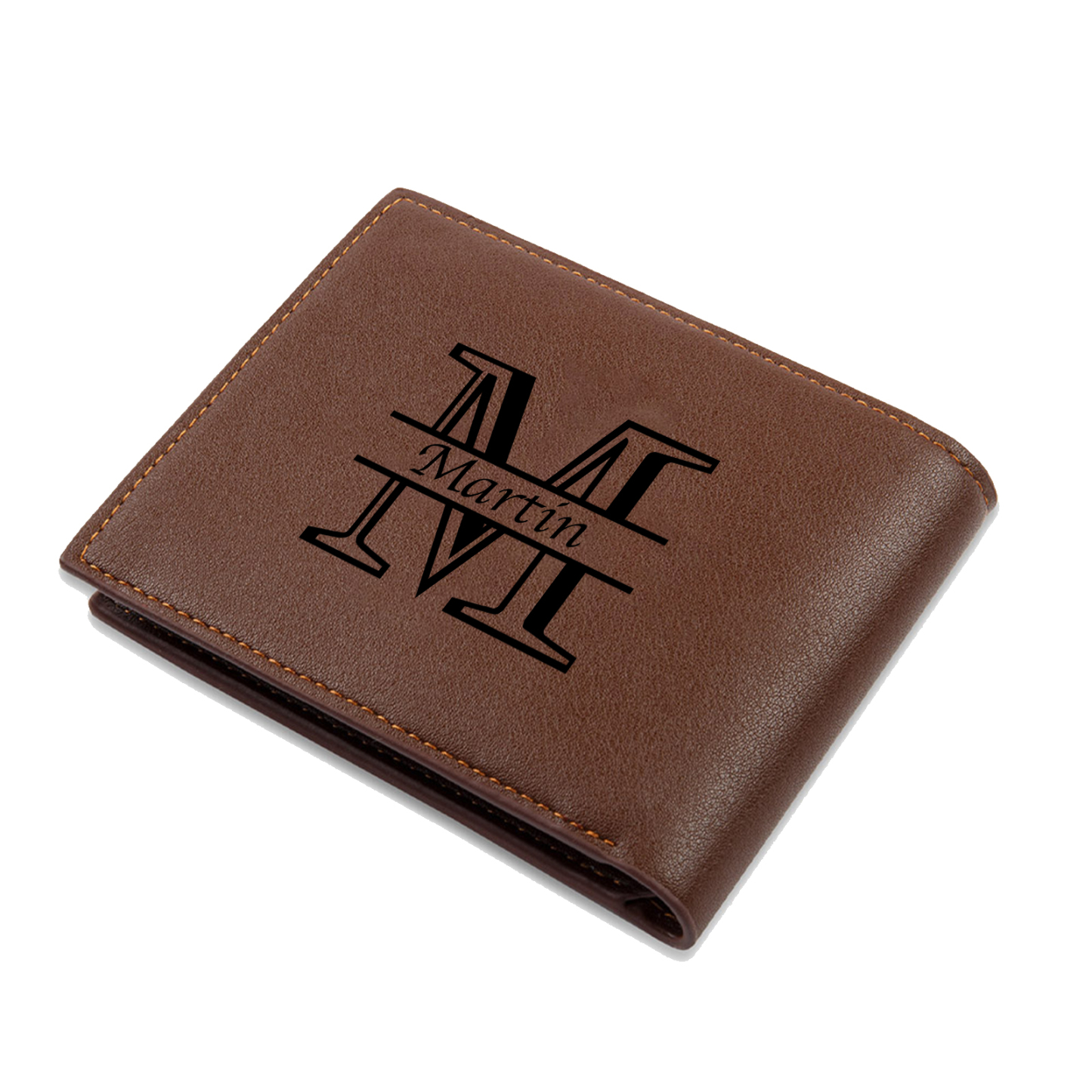 Personalised Leather Wallet for Men – Custom 1 Photo & 1 Name Engraving | Jessemade