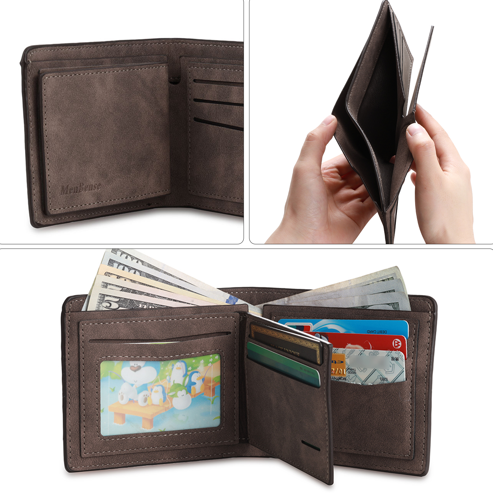 Personalised Leather Wallet for Men – Custom 1 Photo & 1 Name Engraving | Jessemade