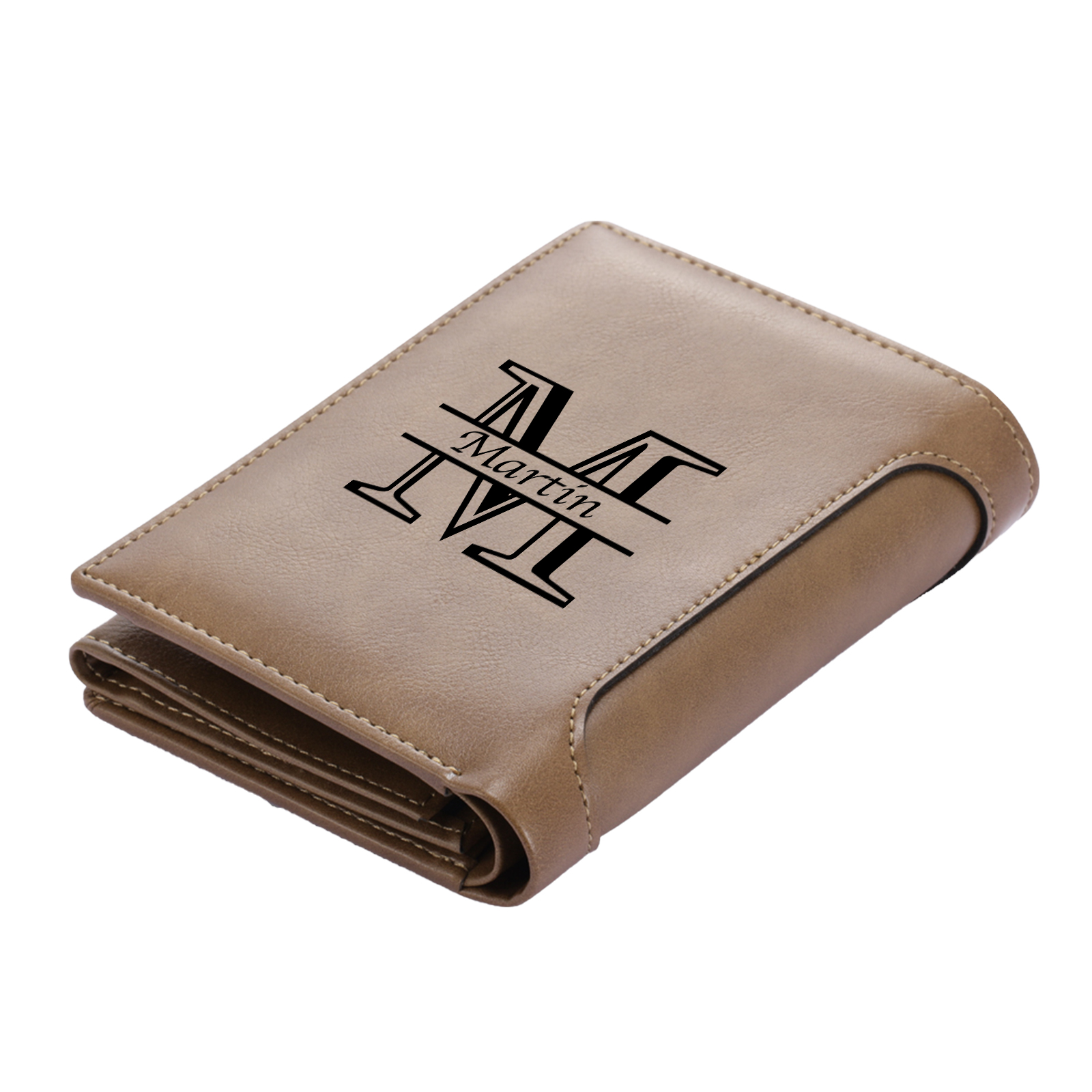 Personalised Leather Wallet for Men – Custom 1 Photo & 1 Name Engraving | Jessemade