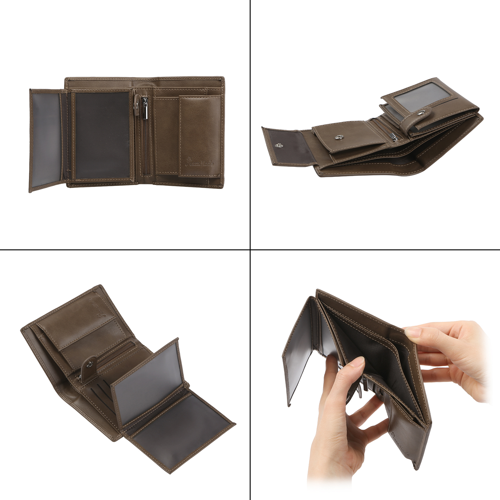 Personalised Leather Wallet for Men – Custom 1 Photo & 1 Name Engraving | Jessemade