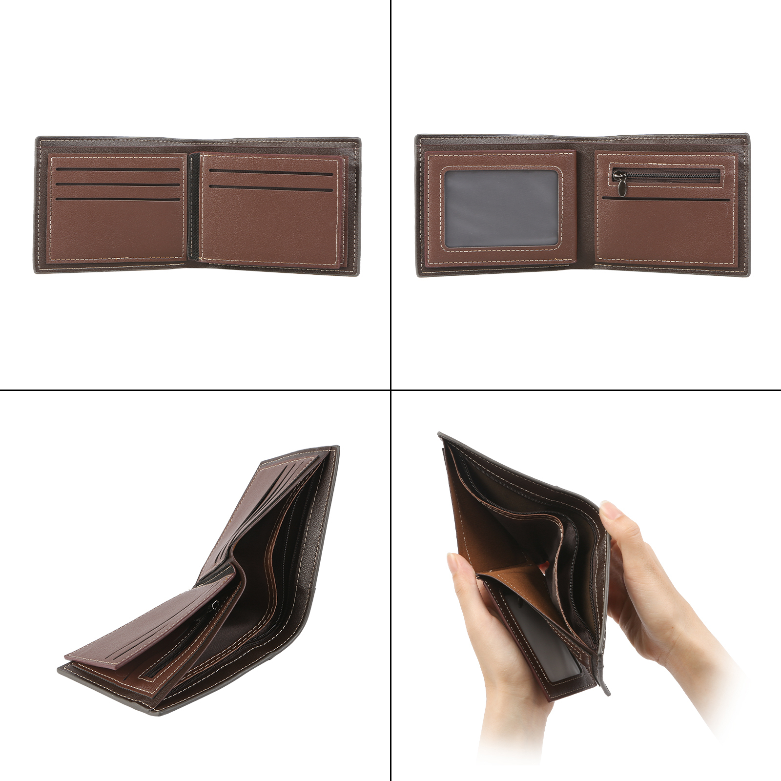 Personalised Leather Wallet for Men – Custom 1 Photo & 1 Name Engraving | Jessemade