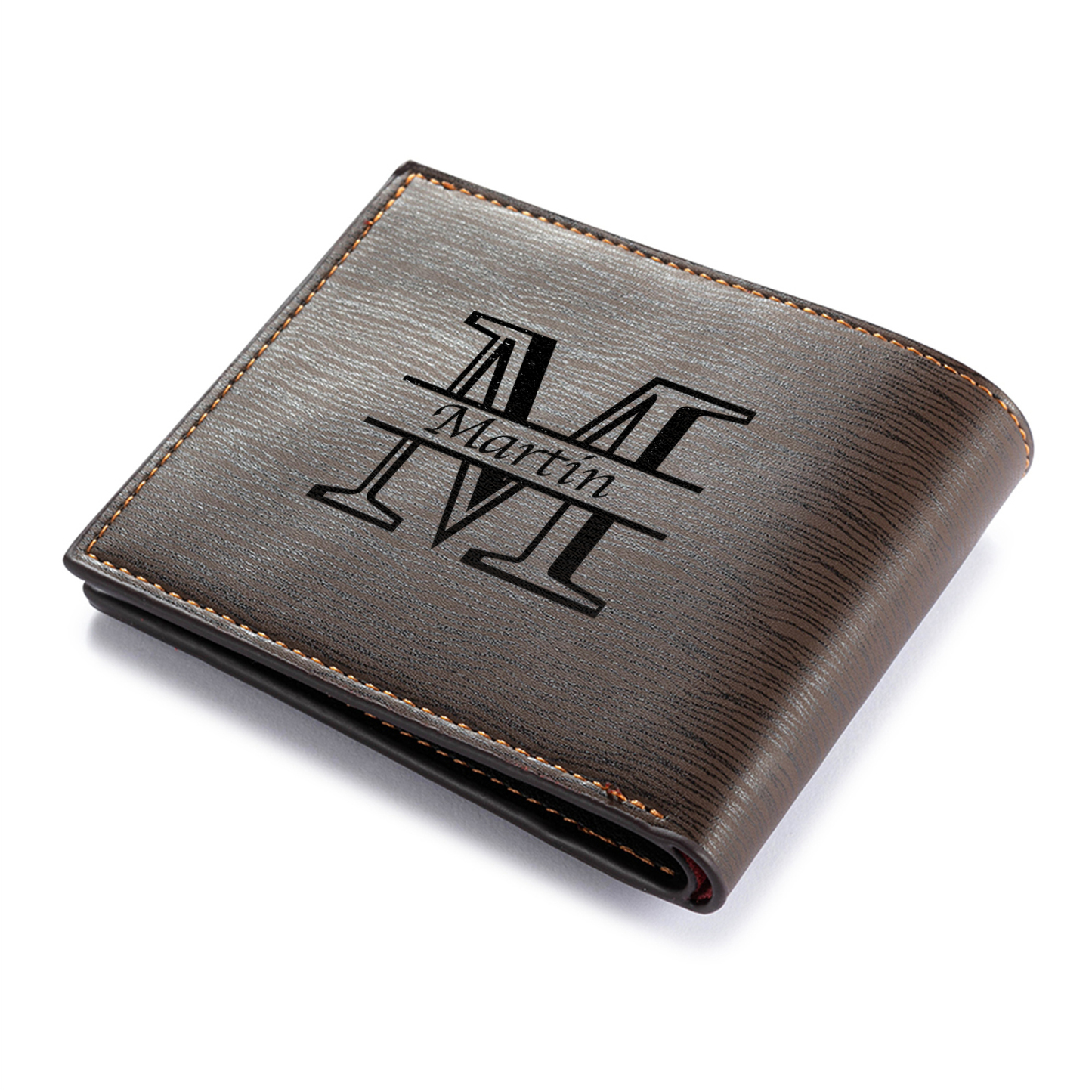 Personalised Leather Wallet for Men – Custom 1 Photo & 1 Name Engraving | Jessemade