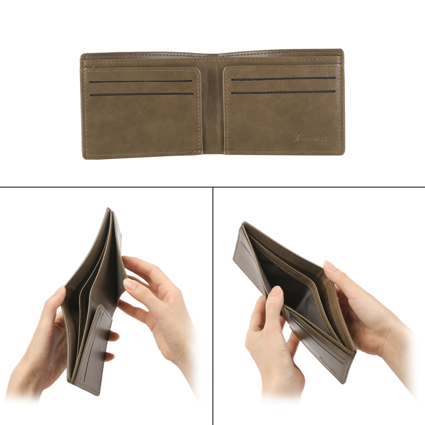 Personalised Leather Wallet for Men – Custom 1 Photo & 1 Name Engraving | Jessemade