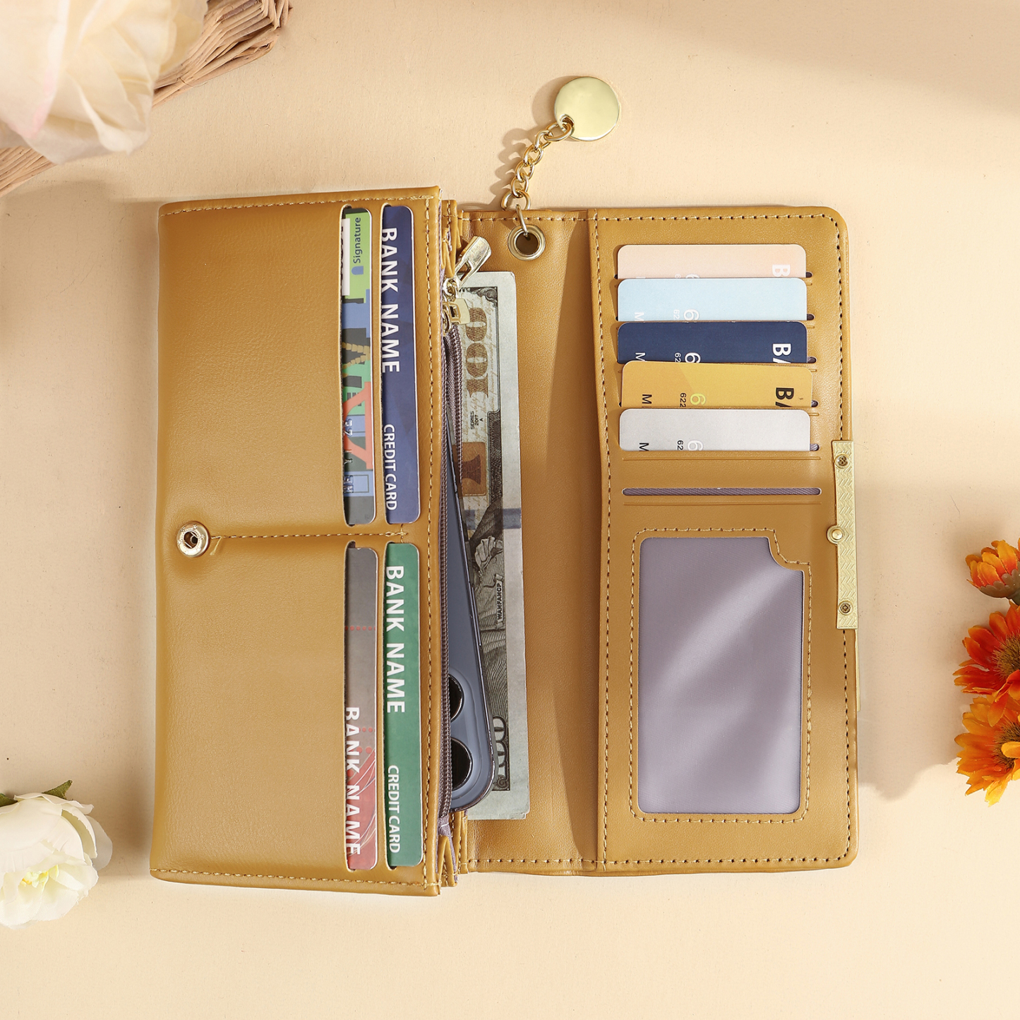 Personalised Women Wallet Purse Leather Custom With 2 Kids/Pets And 2 Names –“This Great Mum Is Loved By"- Mothers' Day Presents For Mum | Jessemade