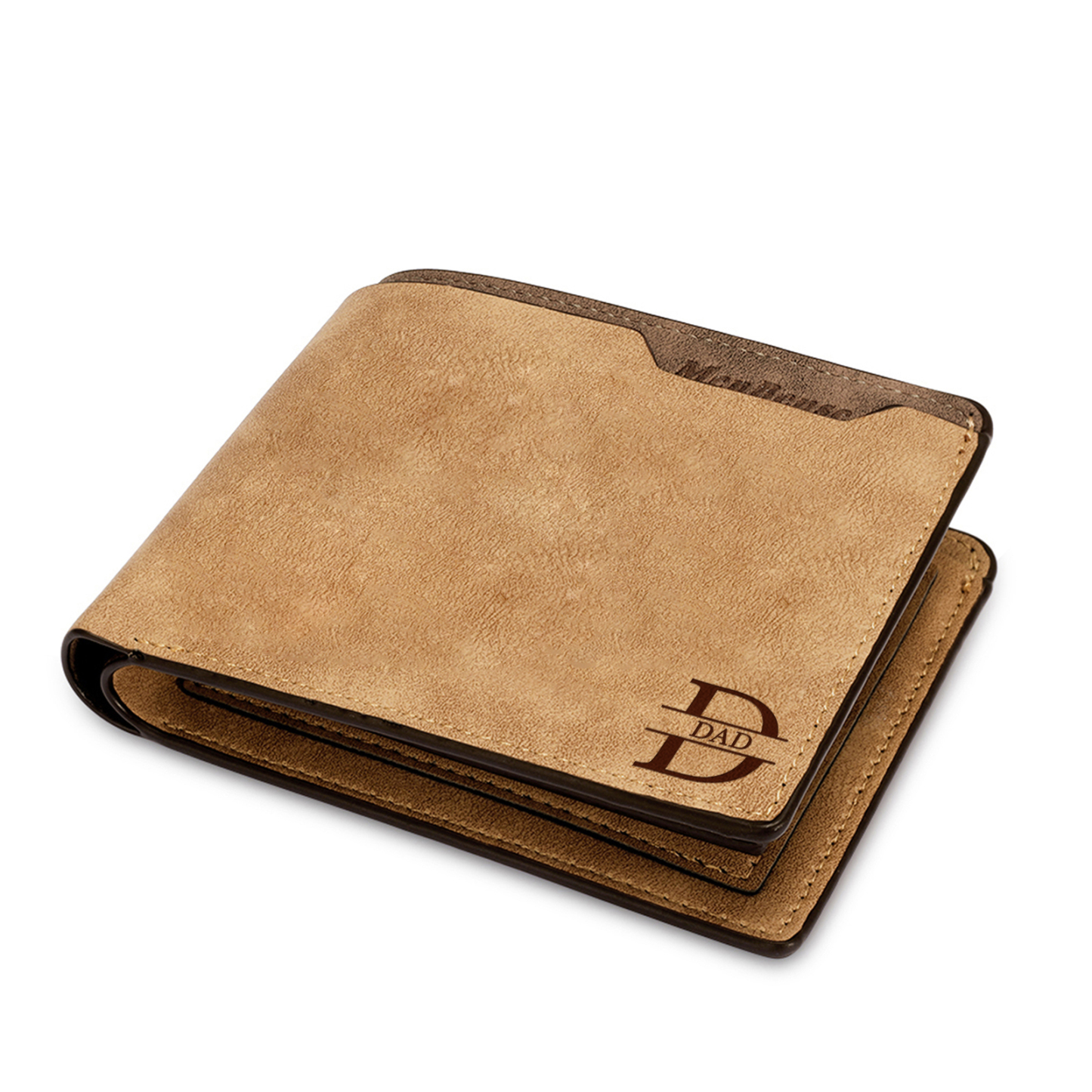 Personalised Dad Fist Wallet – Custom Wallet with 2 Names, Initial, Date, and Photo | Jessemade