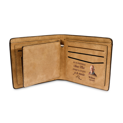 Personalised Dad Fist Wallet – Custom Wallet with 2 Names, Initial, Date, and Photo | Jessemade