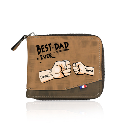 Personalised Wallet for Dad – Customise with 2 Names and 1 Message | Jessemade