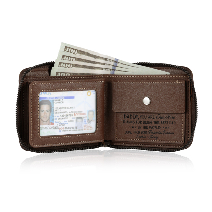 Personalised Wallet for Dad – Customise with 2 Names and 1 Message | Jessemade