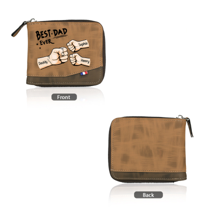 Personalised Wallet for Dad – Customise with 3 Names and 1 Message | Jessemade