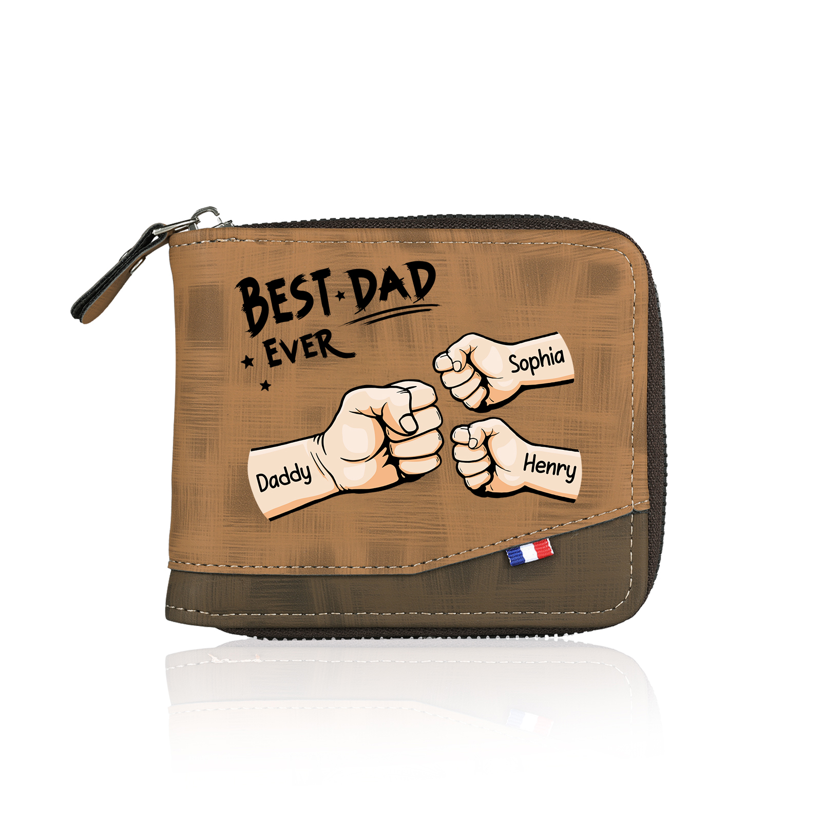 Personalised Wallet for Dad – Customise with 3 Names and 1 Message | Jessemade