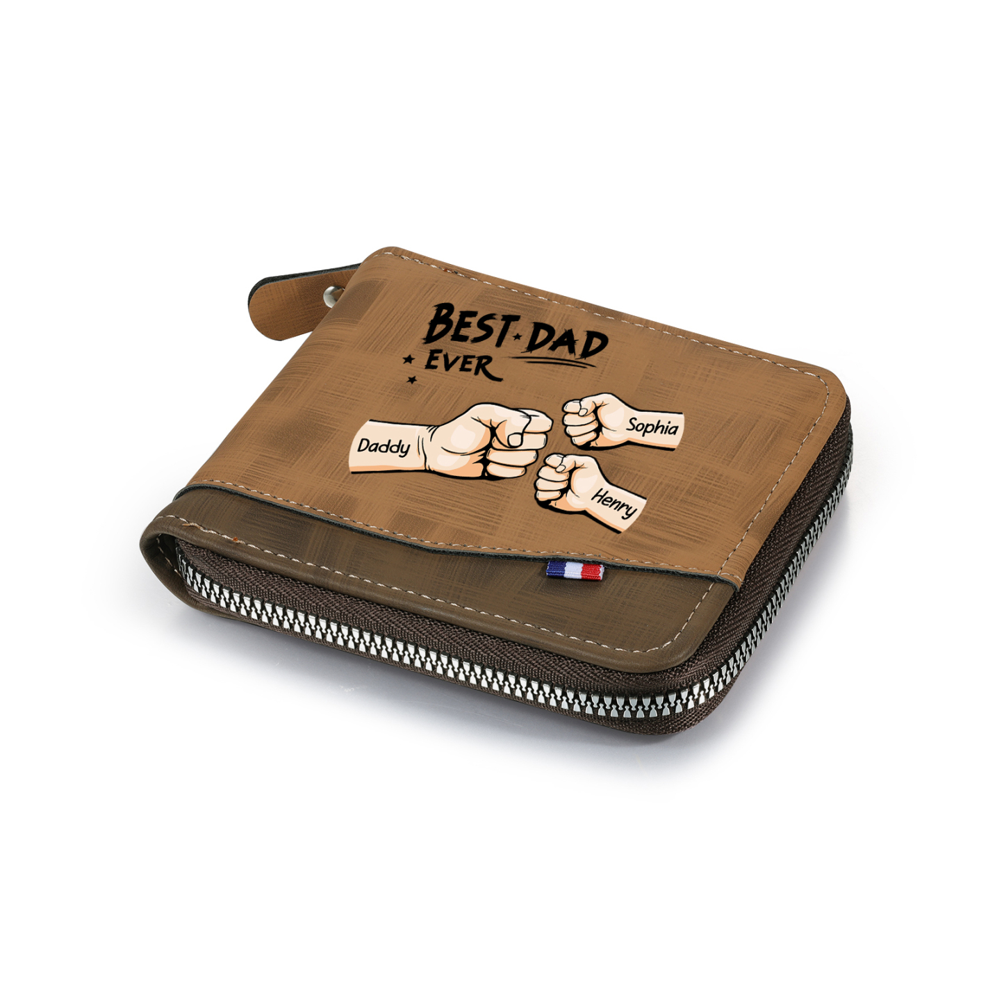 Personalised Wallet for Dad – Customise with 3 Names and 1 Message | Jessemade