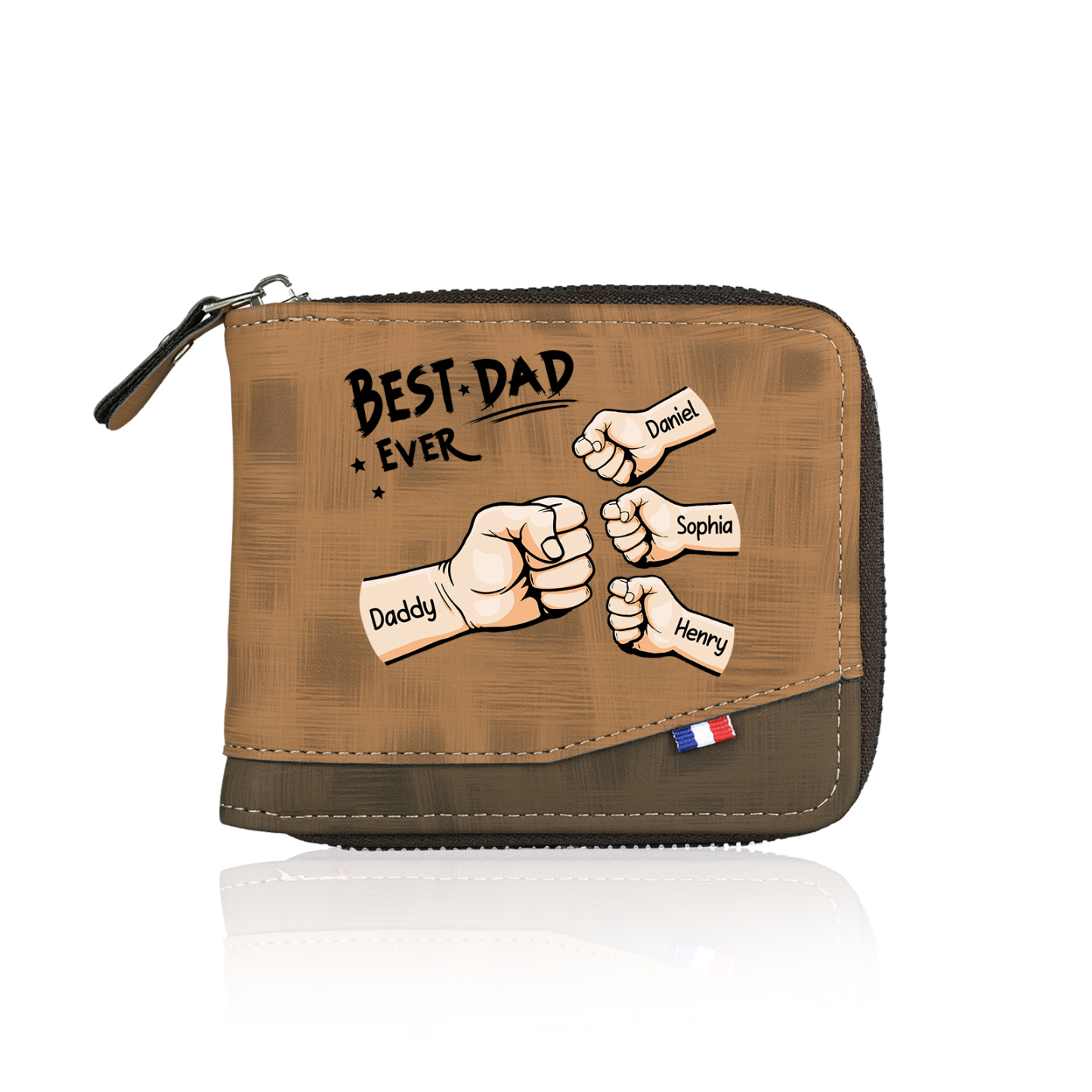 Personalised Wallet for Dad – Customise with 4 Names and 1 Message | Jessemade