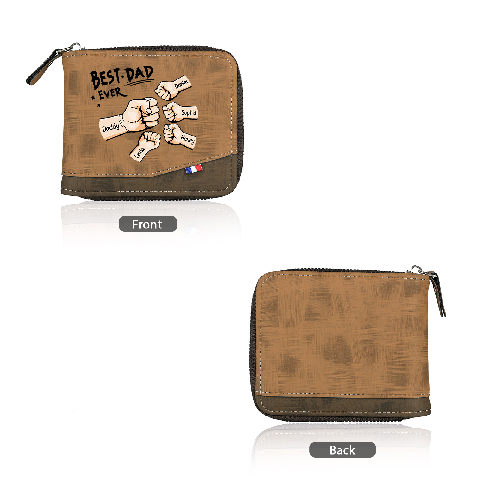 Personalised Wallet for Dad – Customise with 5 Names and 1 Message | Jessemade