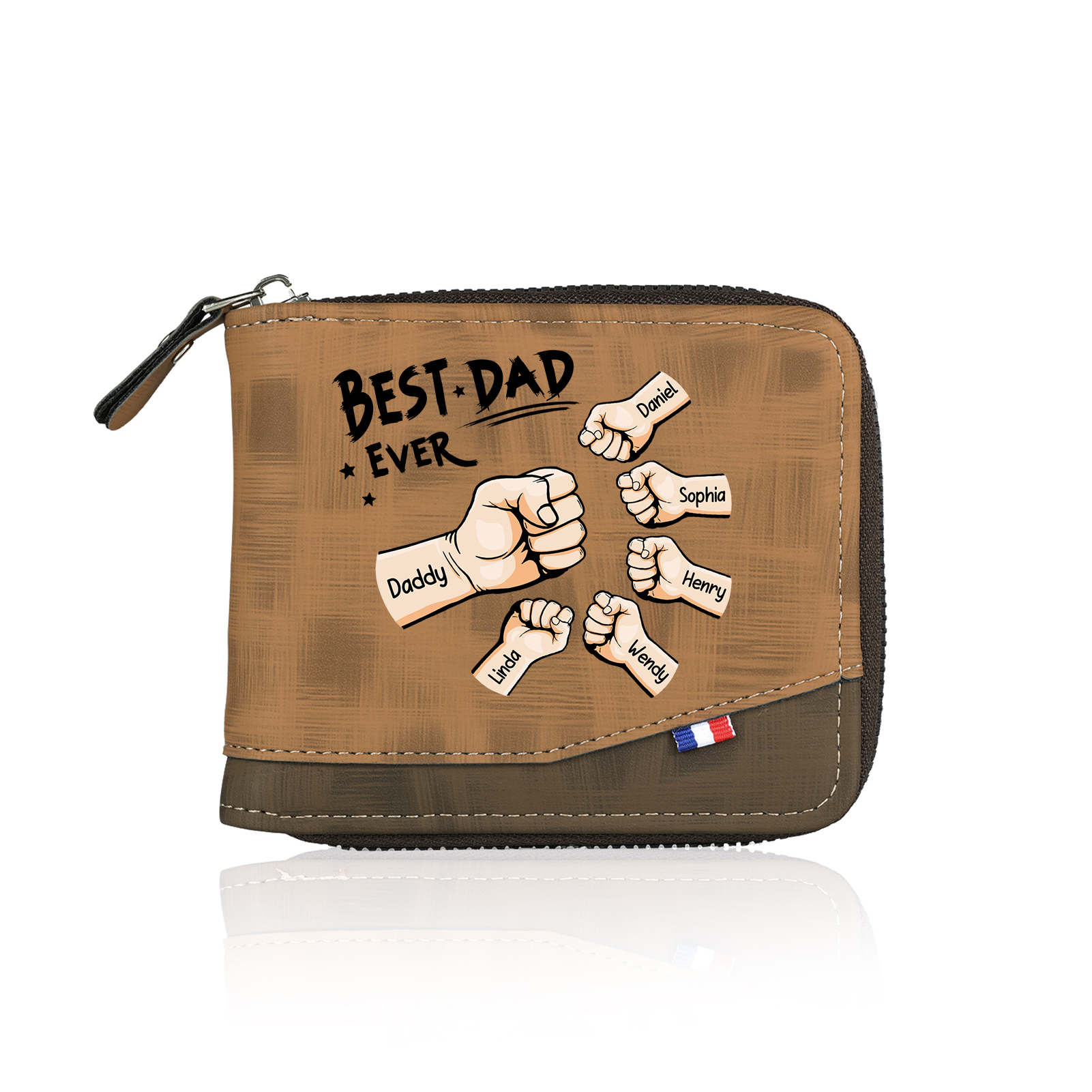 Personalised Wallet for Dad – Customise with 6 Names and 1 Message | Jessemade