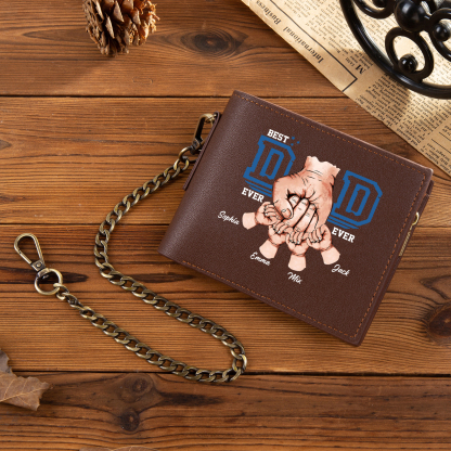 4 Name & 1 Photo Personalised Best Dad Wallet – Custom Father's Day Gift | Jessemade