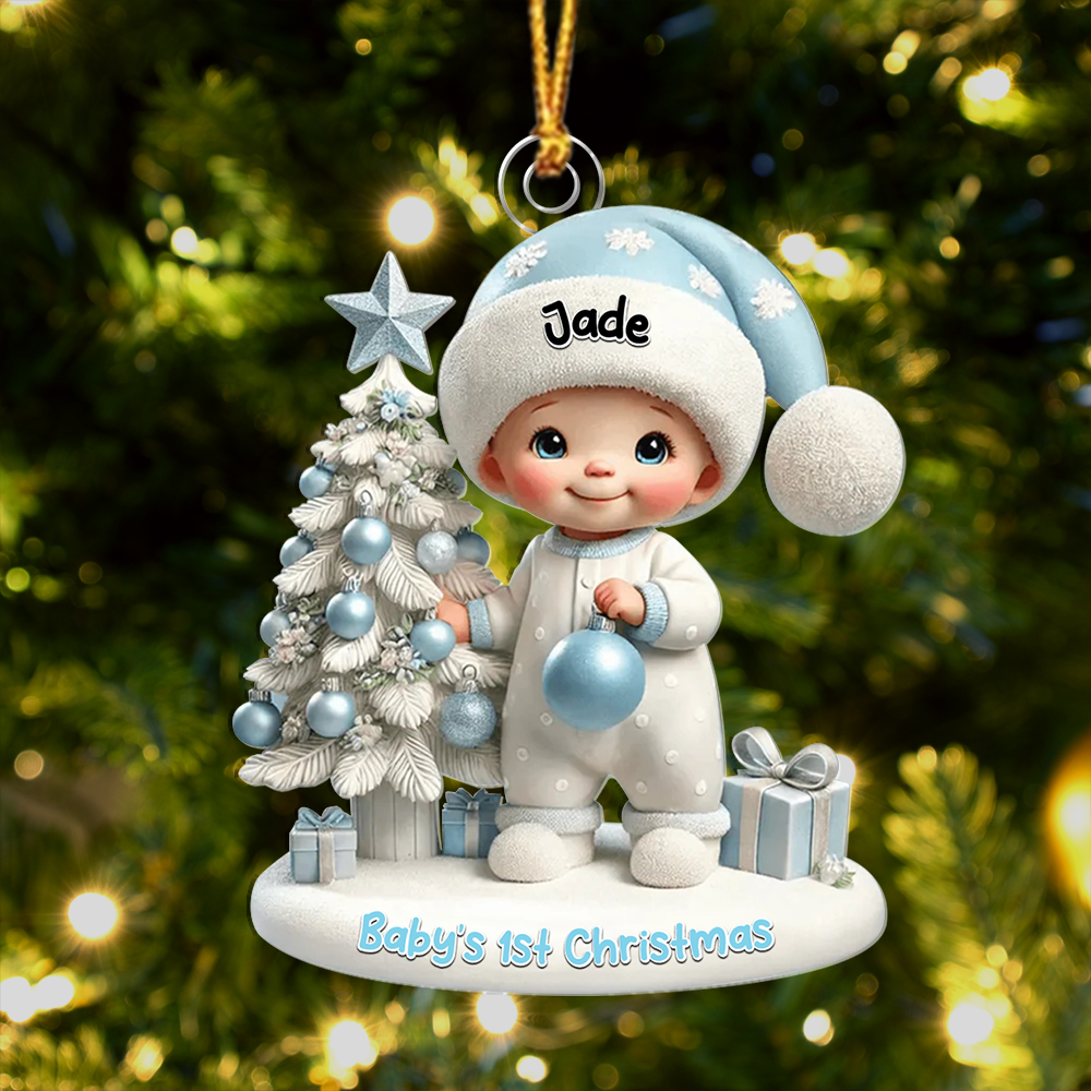 Personalised Baby's 1st Christmas Ornament with Name