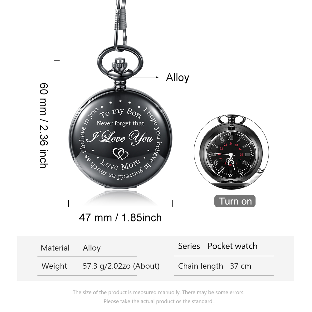 I Can Promise to Love You for The Rest of Mine, Personalised Pocket Watch Gifts For Son-Jessemade AU