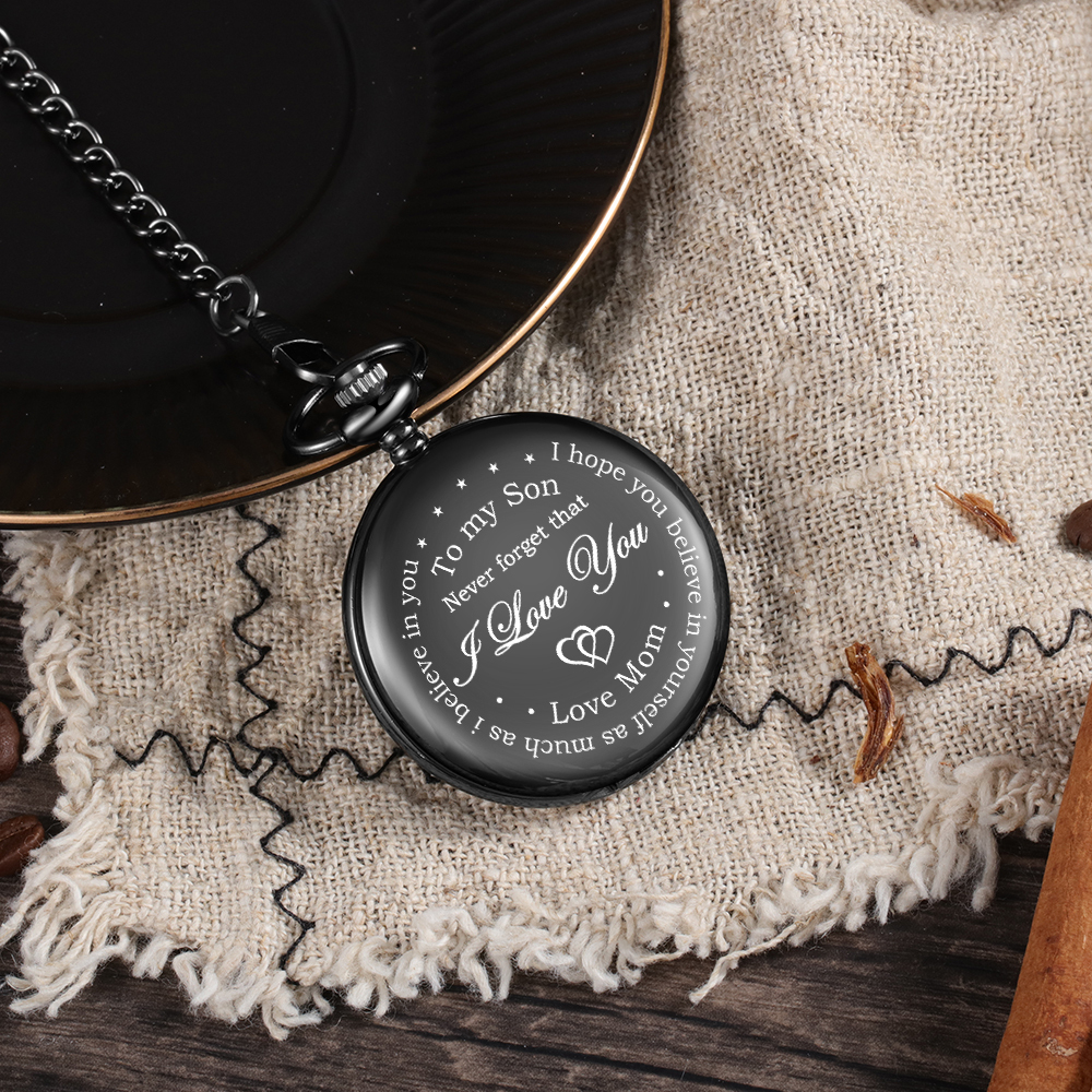 I Can Promise to Love You for The Rest of Mine, Personalised Pocket Watch Gifts For Son-Jessemade AU