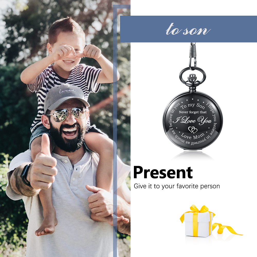 I Can Promise to Love You for The Rest of Mine, Personalised Pocket Watch Gifts For Son-Jessemade AU