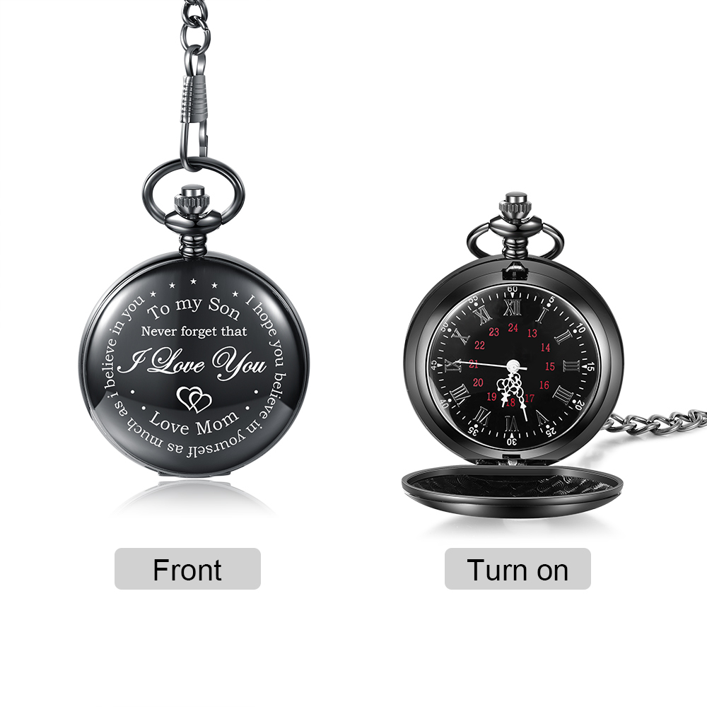 I Can Promise to Love You for The Rest of Mine, Personalised Pocket Watch Gifts For Son-Jessemade AU