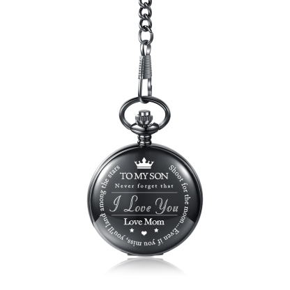I Can Promise to Love You for The Rest of Mine, Personalised Pocket Watch Gifts For Son-Jessemade AU