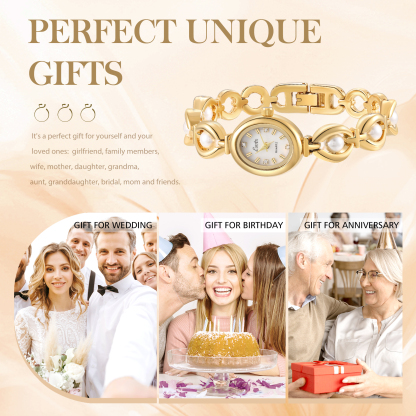 Personalized Women Watch Engraved 1 Name Gold for Her | Jessemade-Jessemade AU