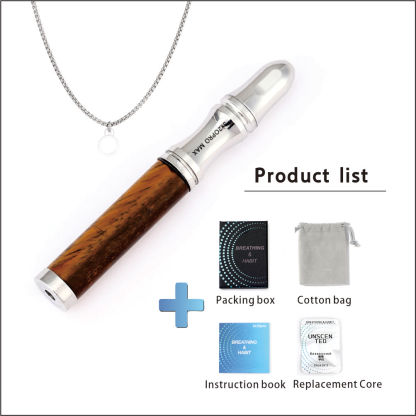 Customisable anti-stress breathing necklace made of natural stone, relaxation and meditation birthday gift for men and women | Jessemade