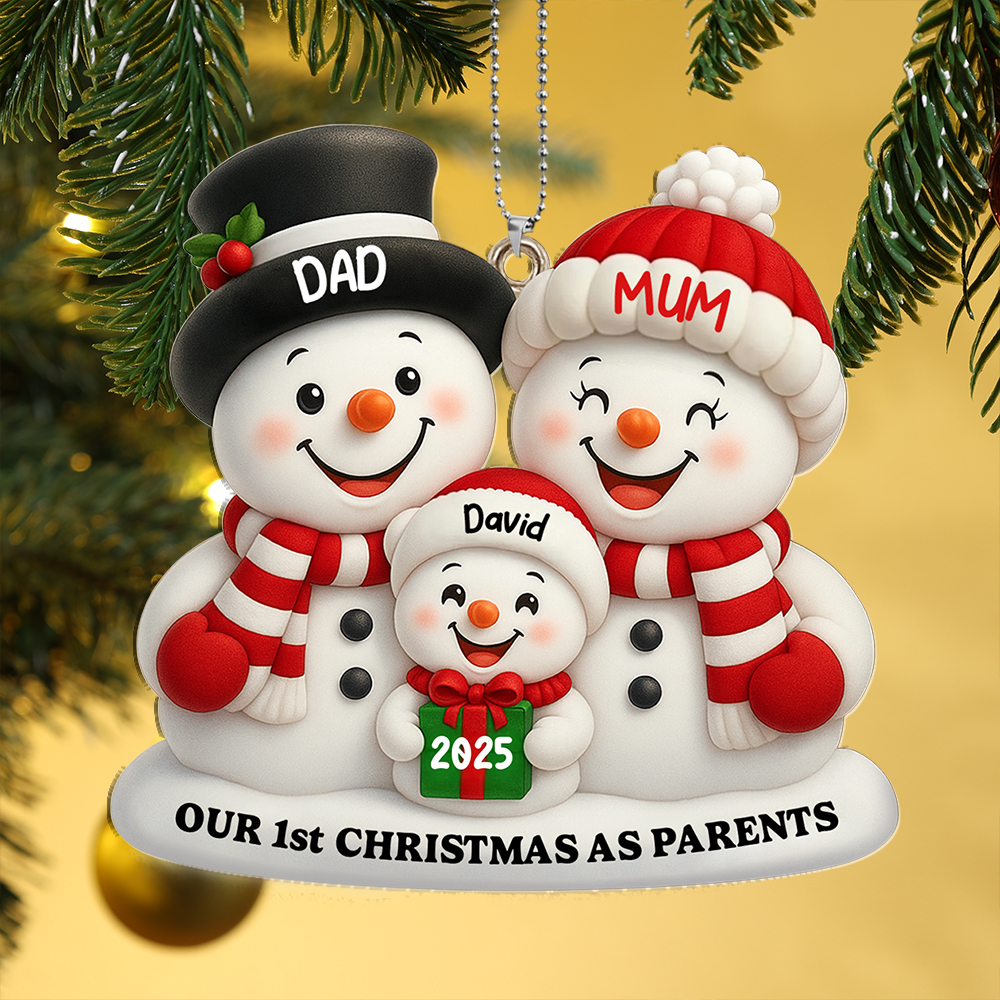 Personalised Christmas Tree Decoration - Our 1st Christmas as Parents