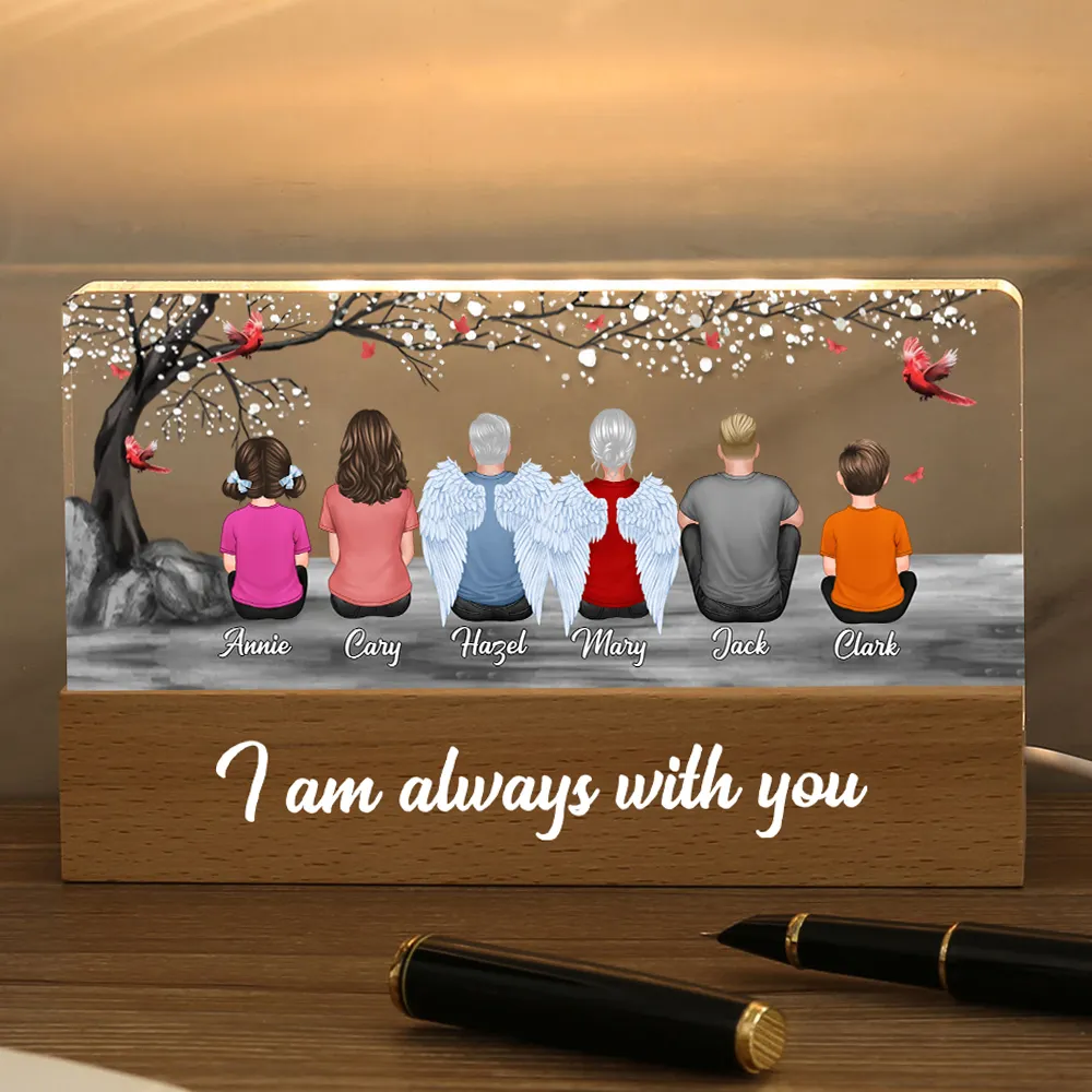 Personalised Family Angel Memorial Night Light