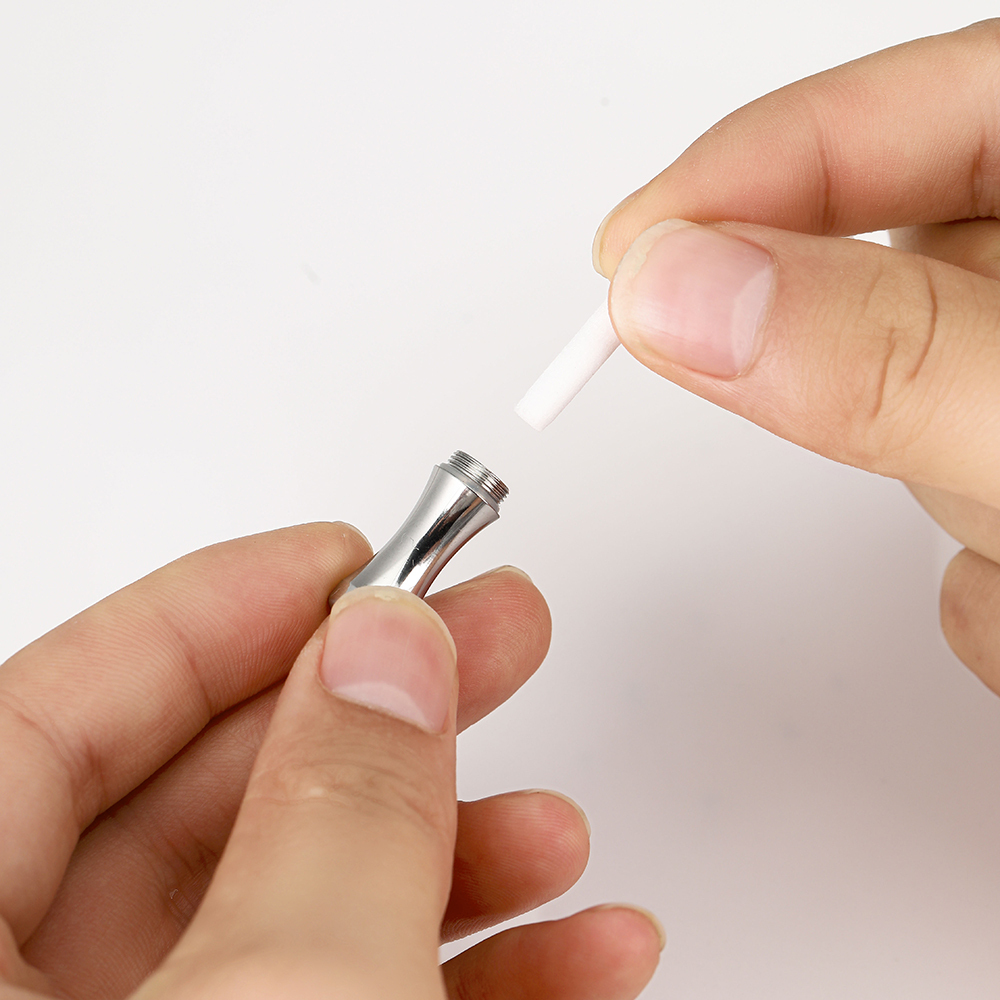 Breathing necklace with wooden pendant to relieve anxiety and stop smoking